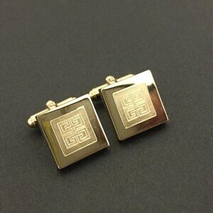 GIVENCHY Logo Gold Tone Cufflinks/1J0404